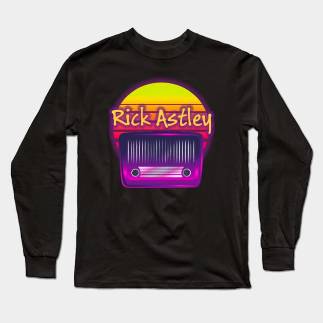 rick astley retro Long Sleeve T-Shirt by guemudaproject